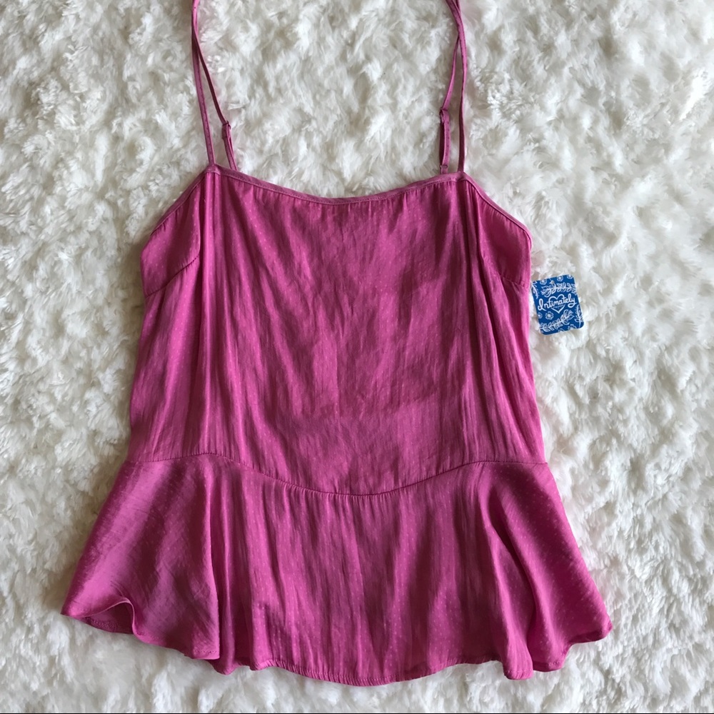Free People Intimately Pink Polka Dot Cami